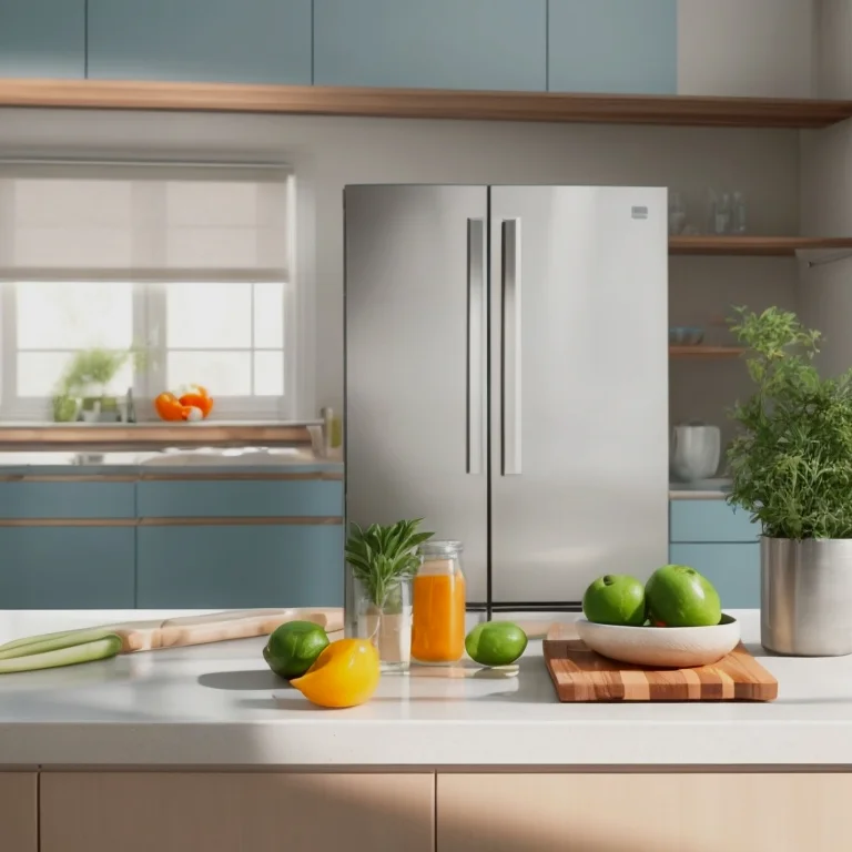 Aufgeschnittener Kühlschrank mit frischem Gemüse und Sensoren